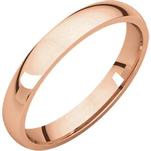 14K Rose 3mm Light Comfort Fit Band