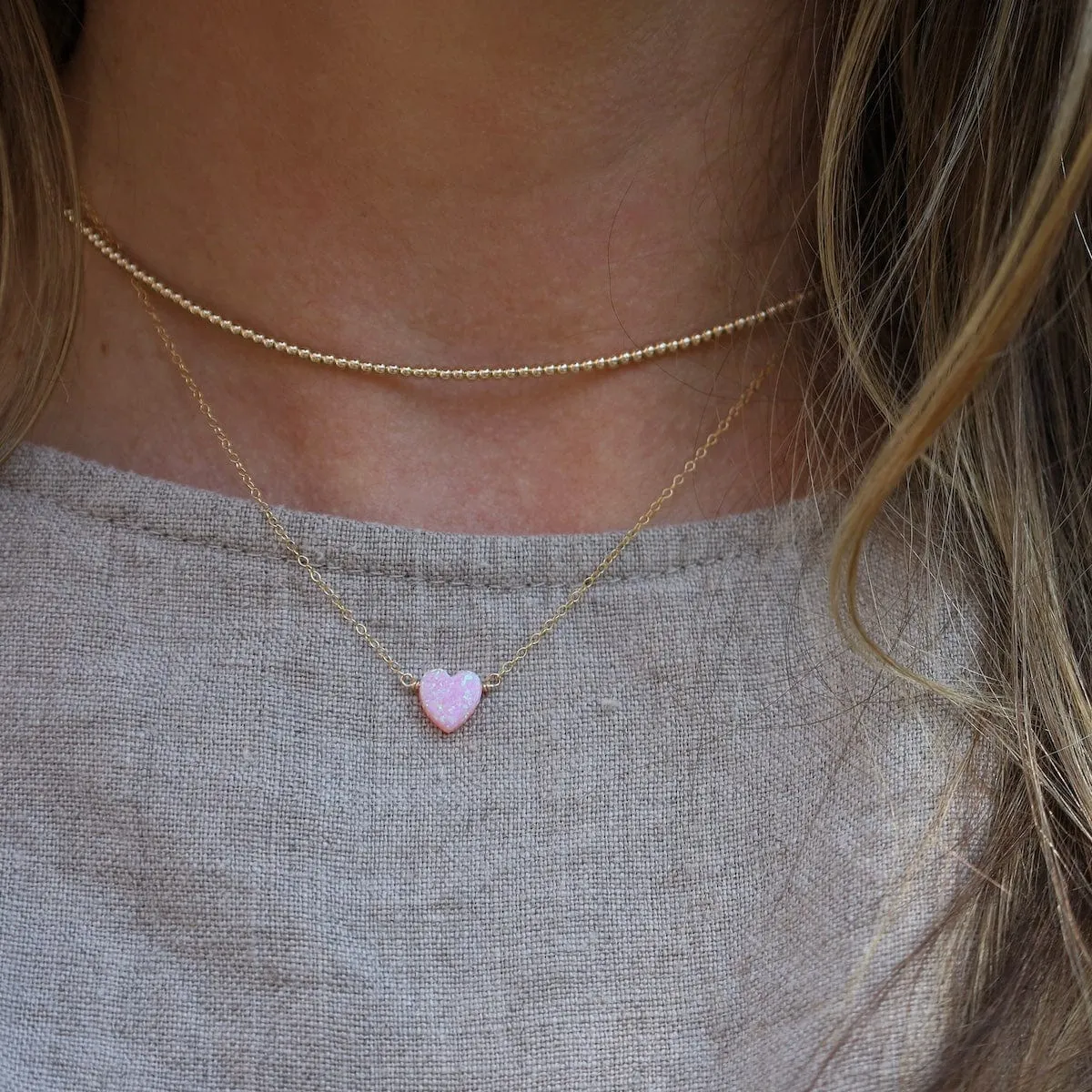 2mm Gold Filled Bead Choker Necklace