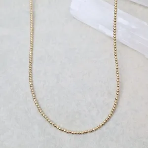 2mm Gold Filled Bead Choker Necklace