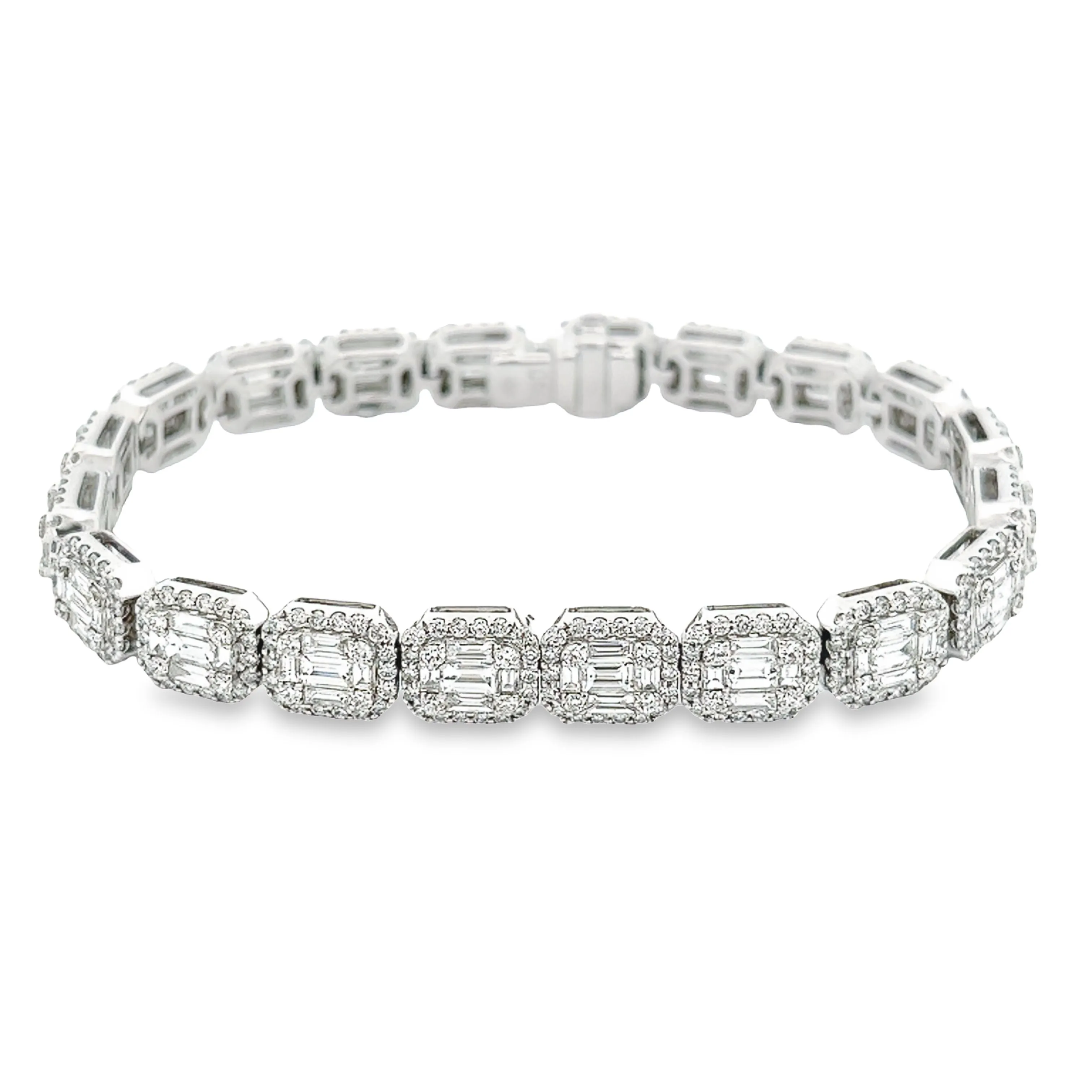 8.63ct 18k White Gold Diamond Bracelet