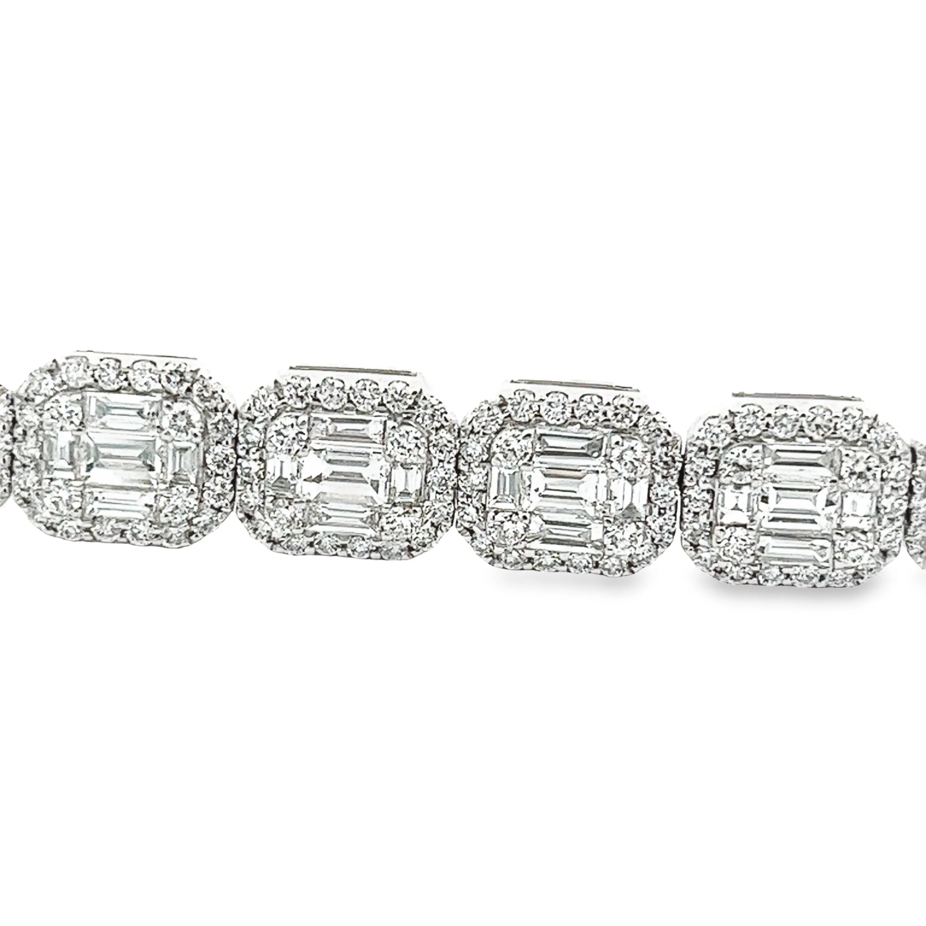 8.63ct 18k White Gold Diamond Bracelet