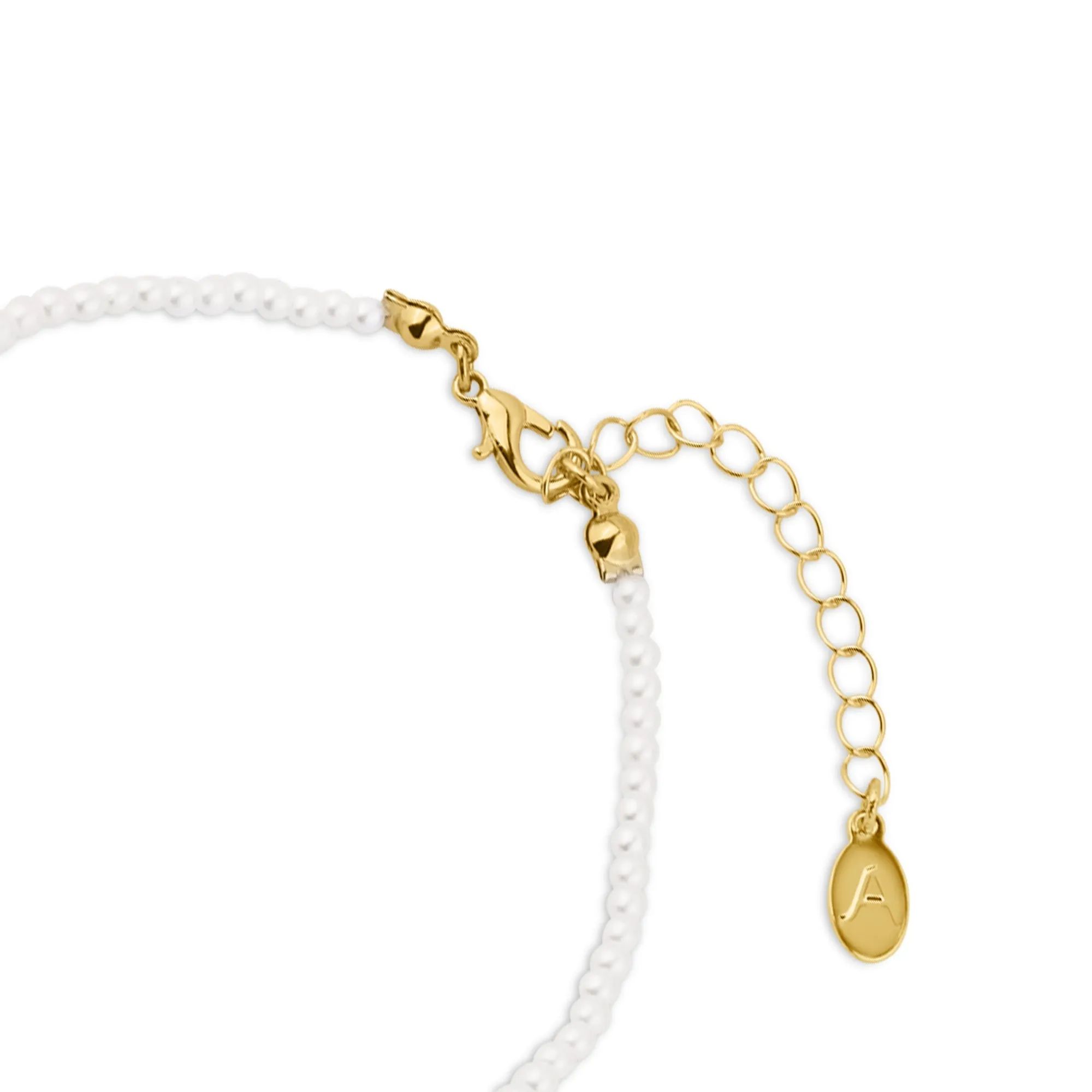 Accessorize London Women's Gold  Faux Pearl Stone Anklets Pack Of 3