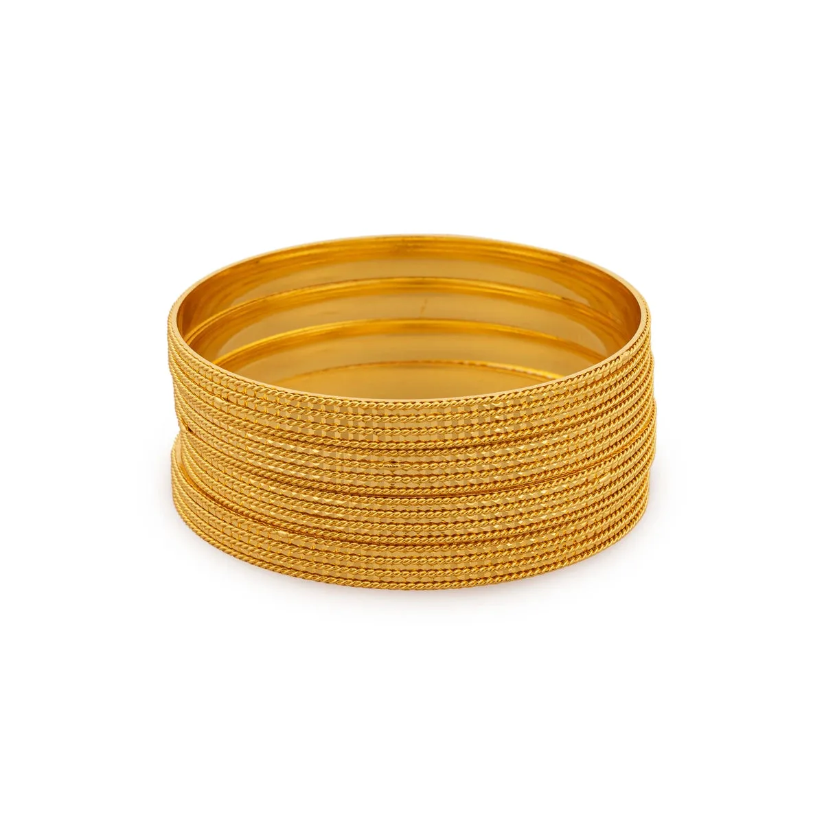 Bangles Set - 0.25 x 2.4 | Gold Polish Chudi/ Gold Polish Jewellery for Women