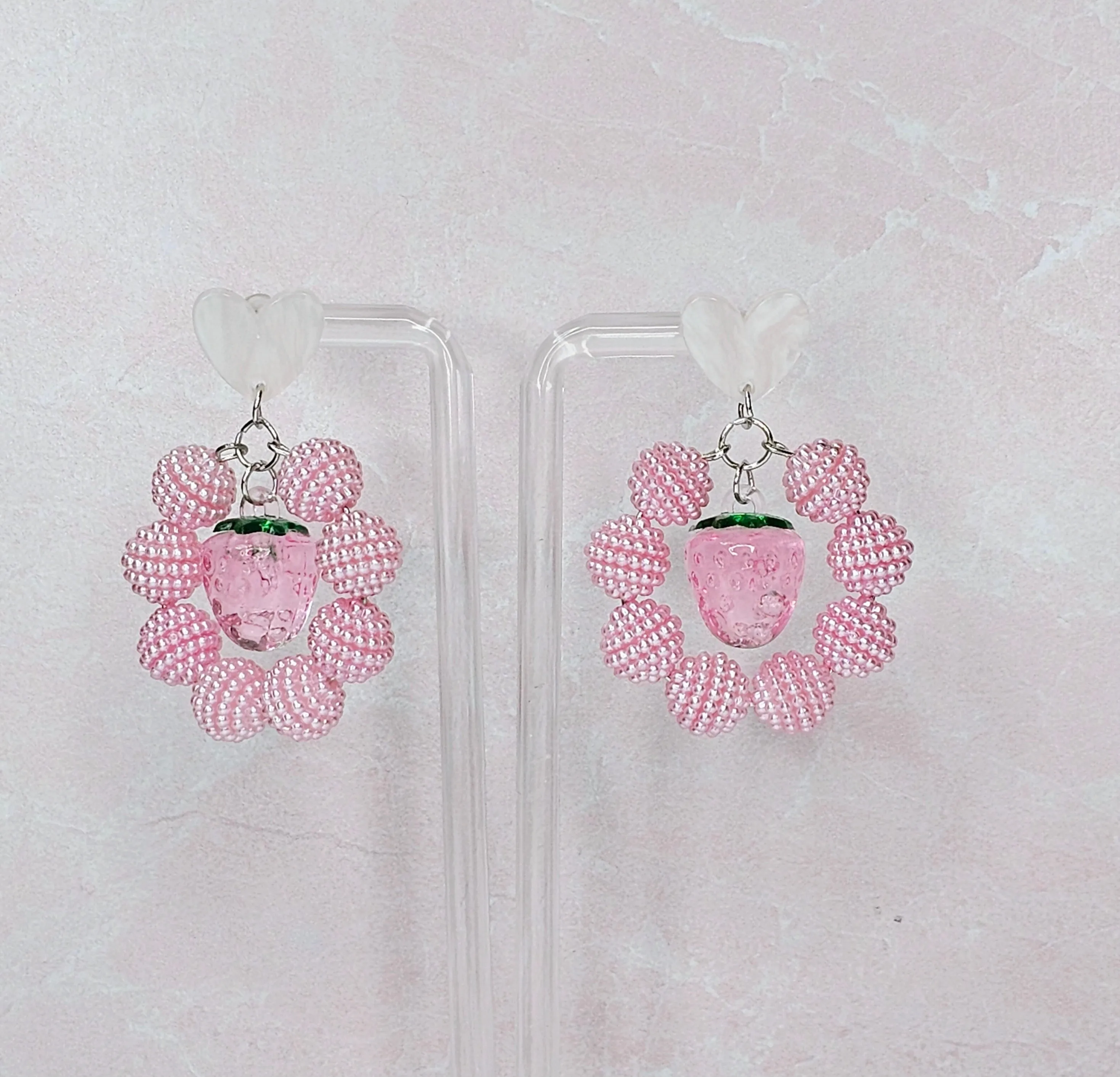 Berry Heart Earrings