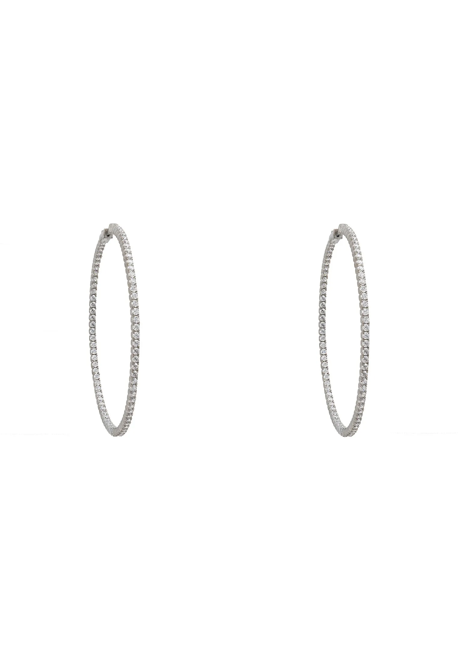 Brooklyn Large Hoop Earrings Silver