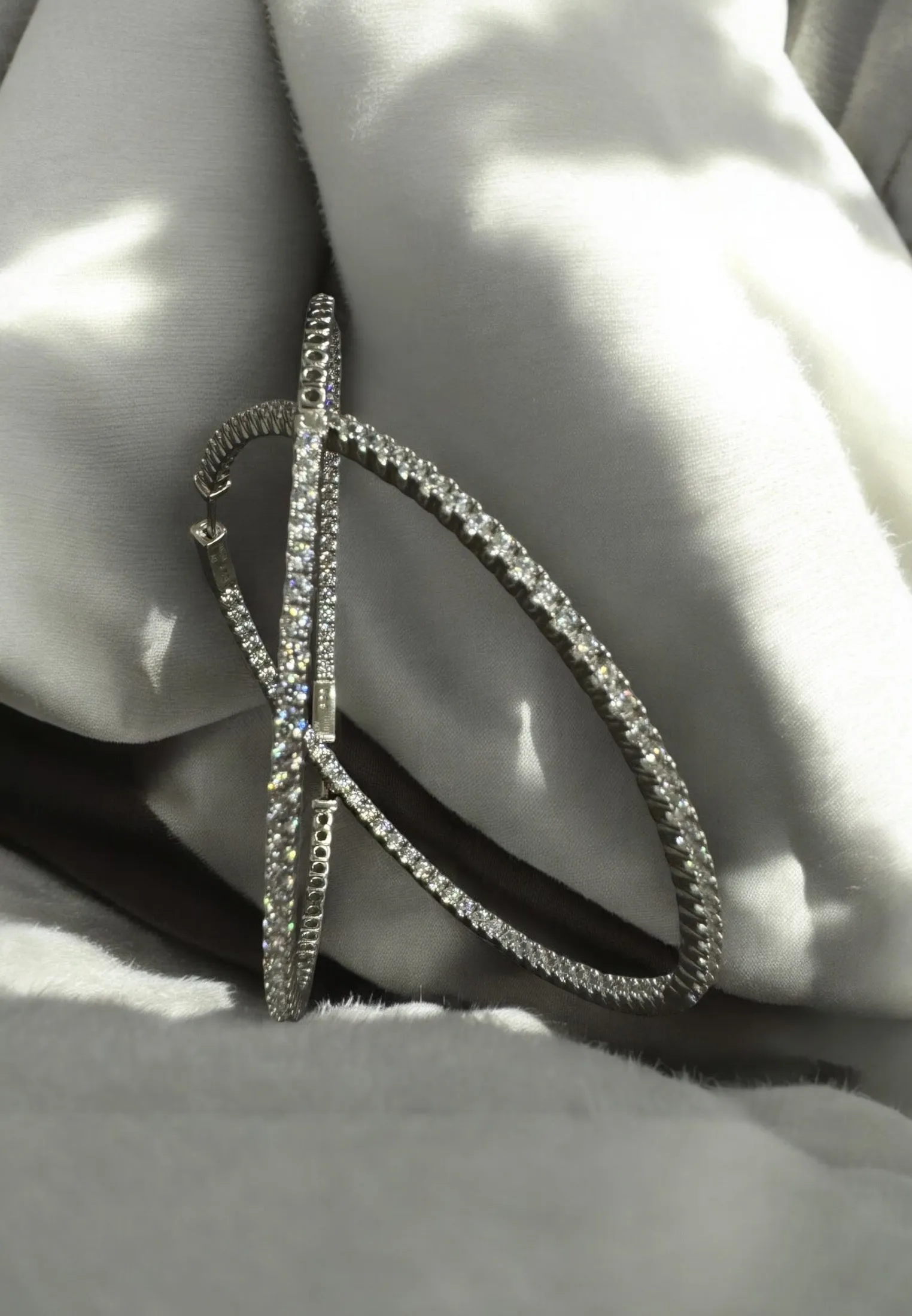 Brooklyn Large Hoop Earrings Silver