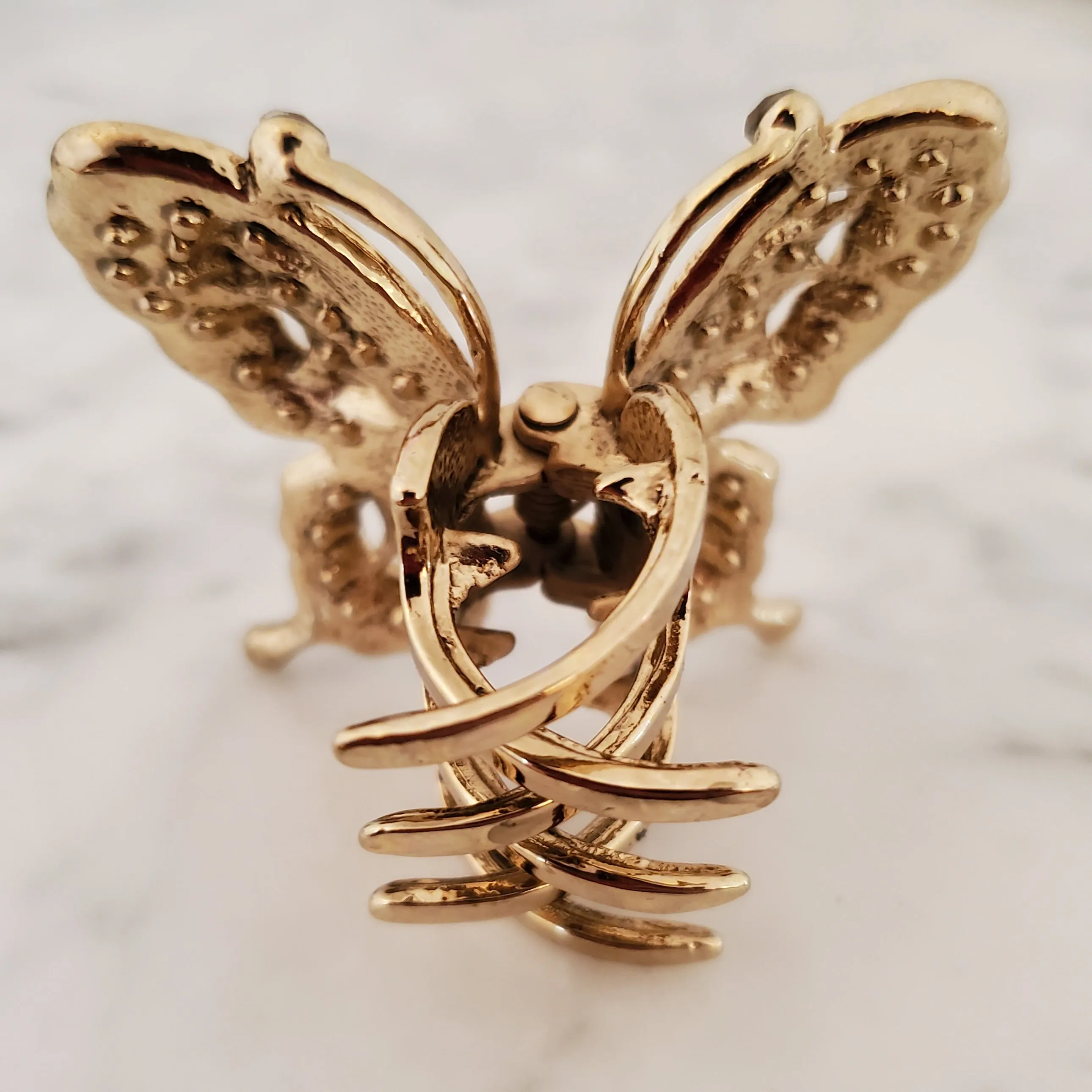 Butterfly Rhinestone Metal Hair Claw