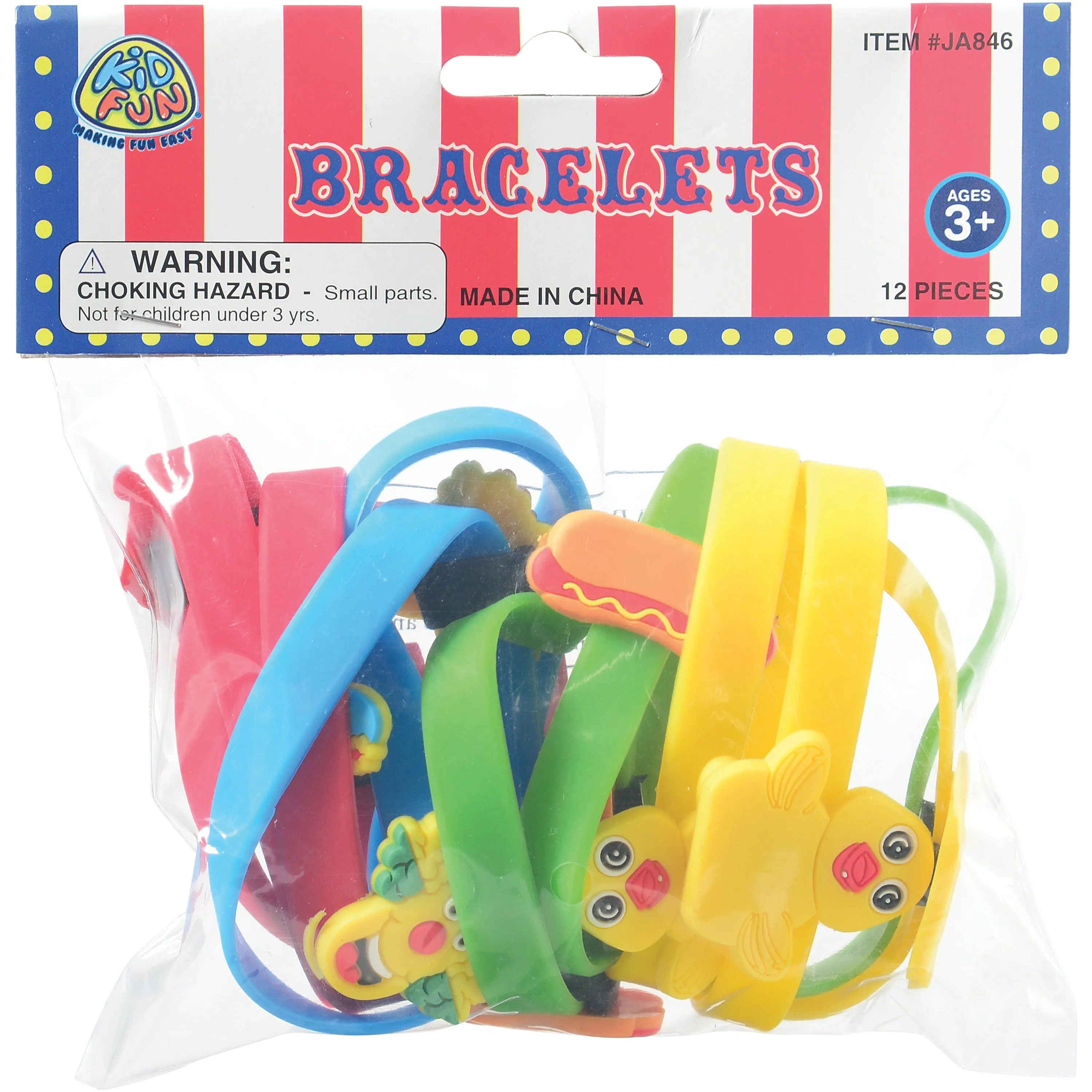 Carnival Rubber Bracelets Party Favor (1 Dozen)