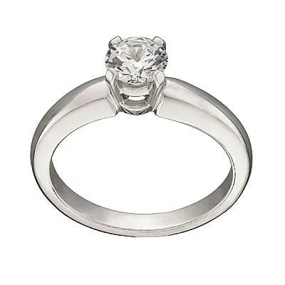 Classic Broad Shoulder Solitaire Engagement Ring Setting