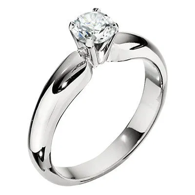 Classic Domed Solitaire Engagement Ring Setting