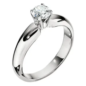 Classic Domed Solitaire Engagement Ring Setting