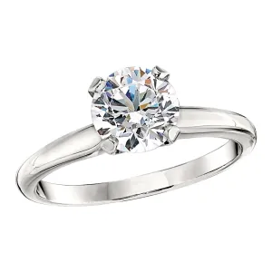 Classic Gooseneck Solitaire Engagement Ring Setting