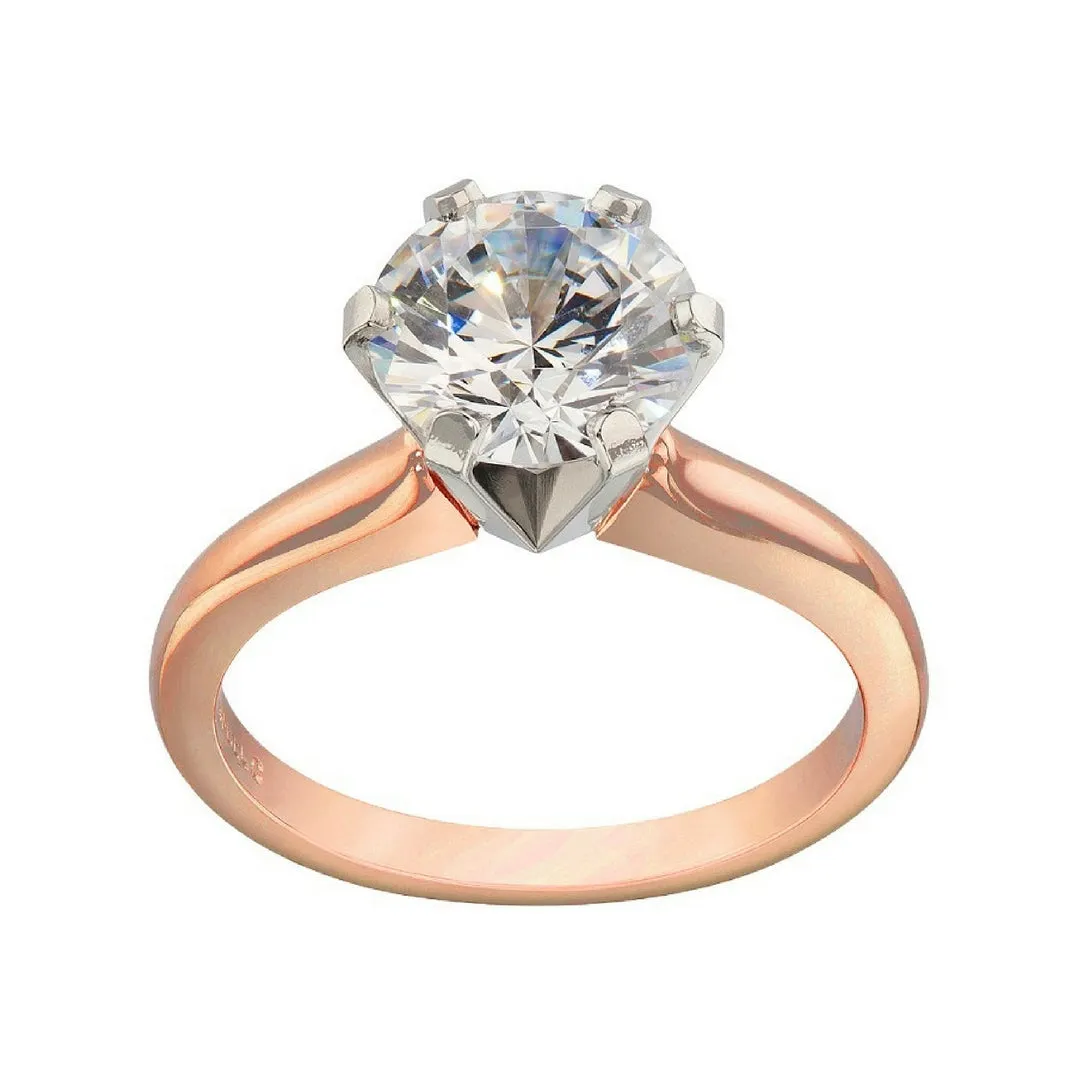 Classic Gooseneck Solitaire Engagement Ring Setting