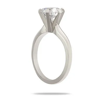Classic Gooseneck Solitaire Engagement Ring Setting