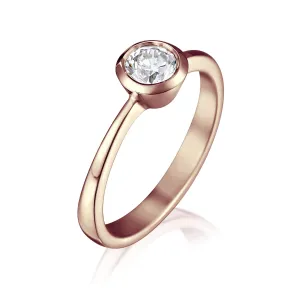 Contemporary 0.50ct Solitaire Diamond Ring in 9ct Rose Gold