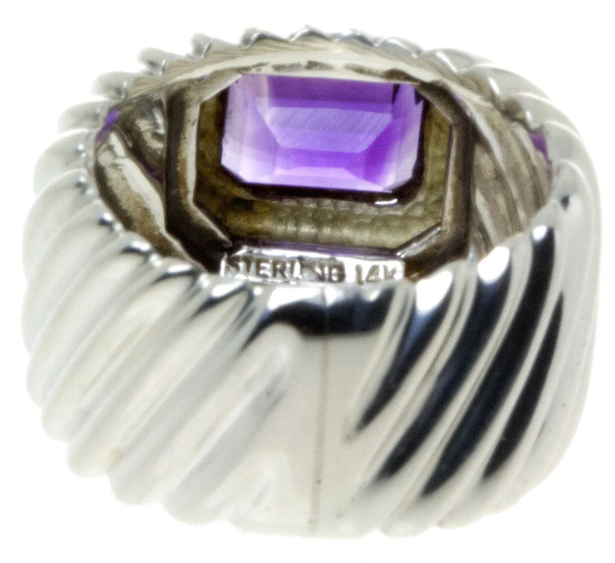 David Yurman 14K & Silver Amethyst Ring