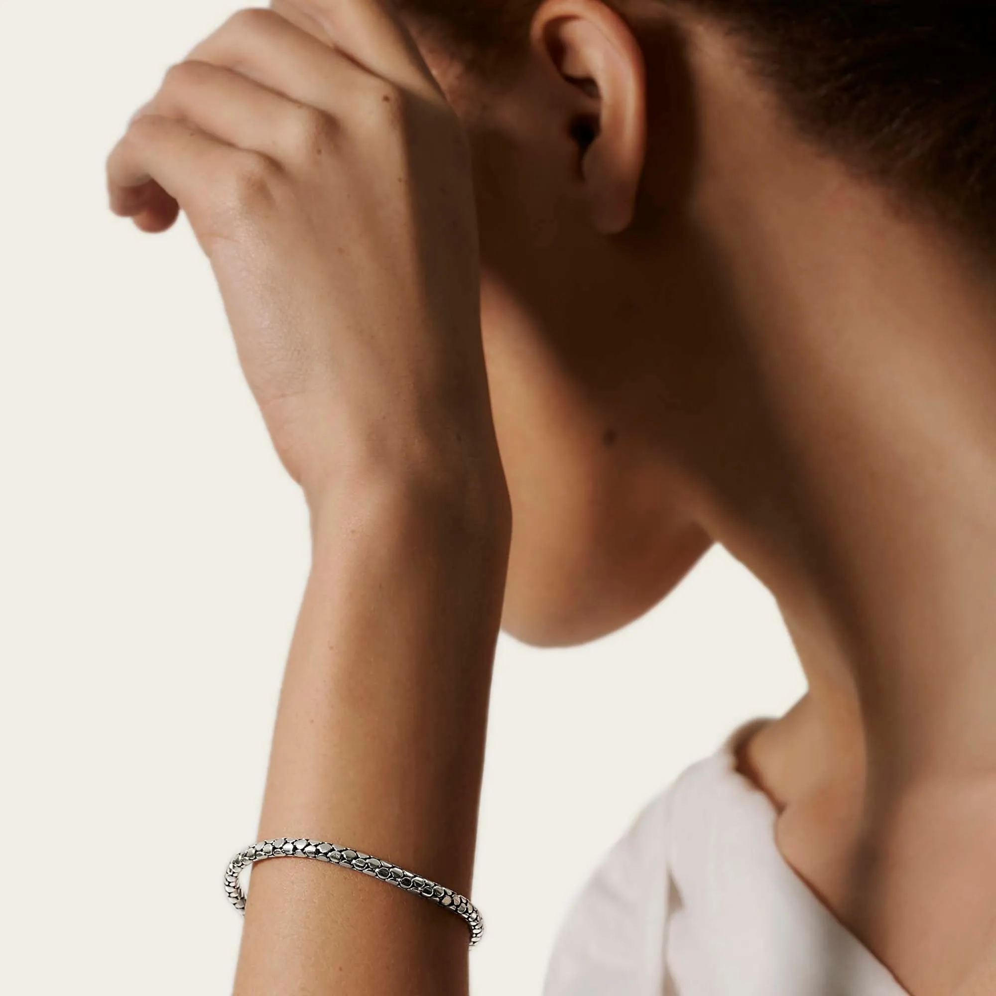Dot Chain Bracelet, Sterling Silver, Slim|BB34386