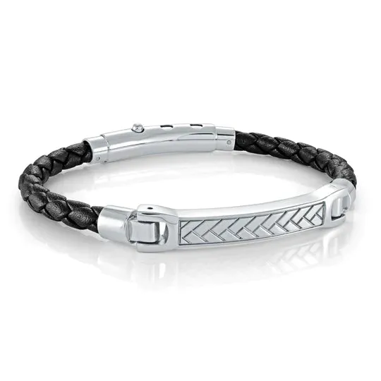 Esso Leather Bracelet | Italgem Steel