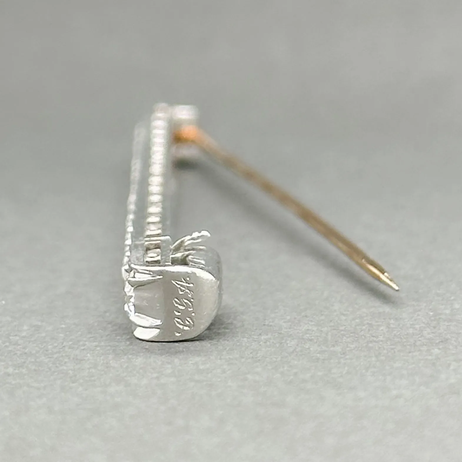 Estate Edwardian Platinum & 14K R Gold 2.83cttw H/VS2-SI1 OMC Diamond Pin