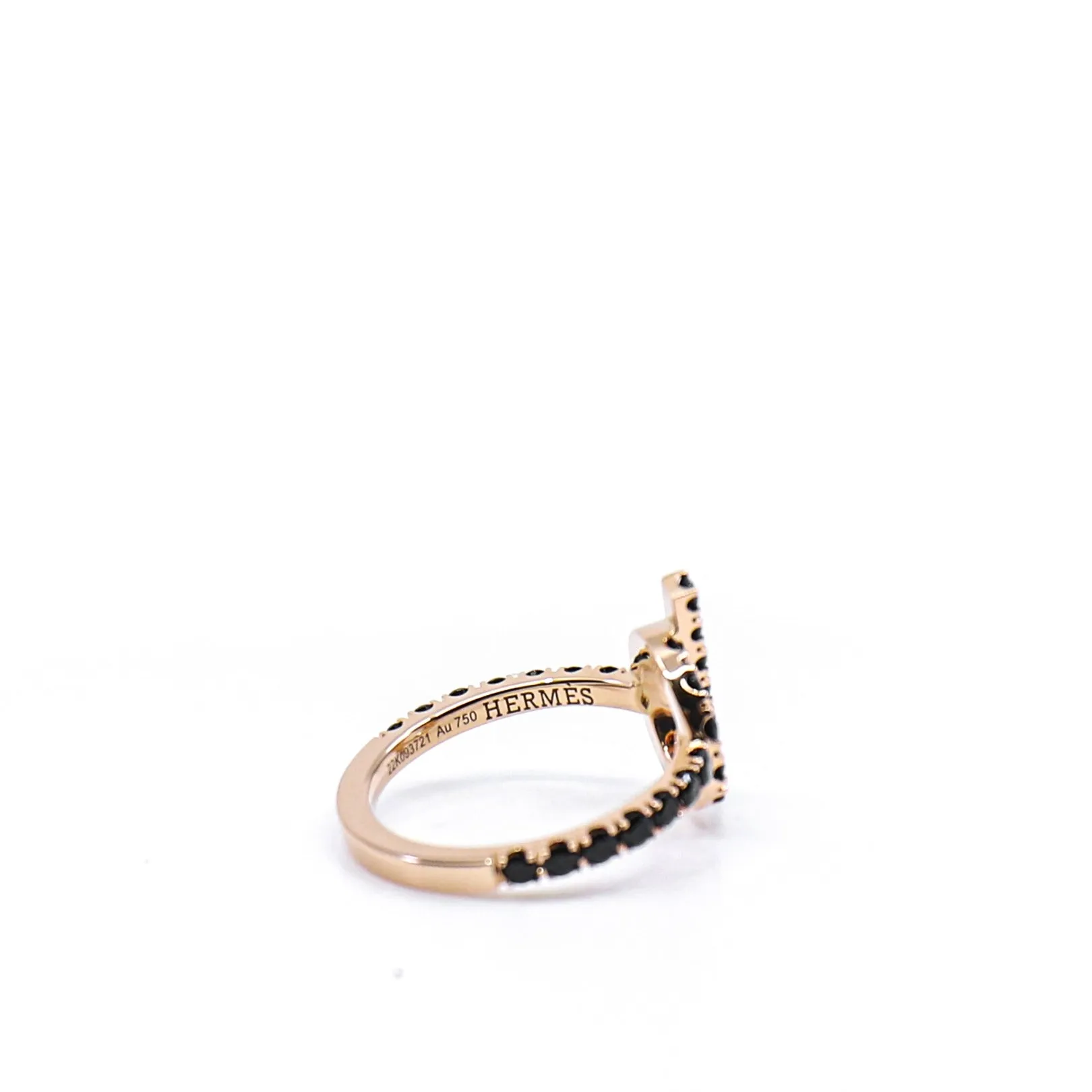 finesse black crystal ring in 18k wg  #51