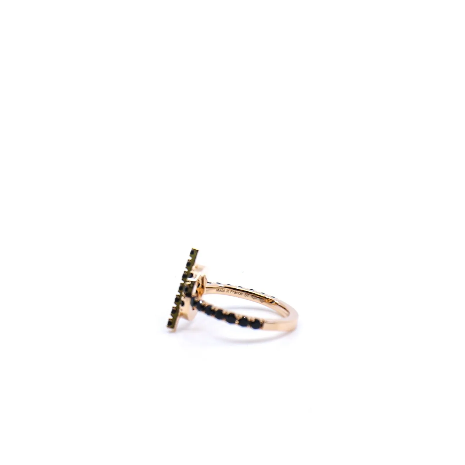 finesse black crystal ring in 18k wg  #51
