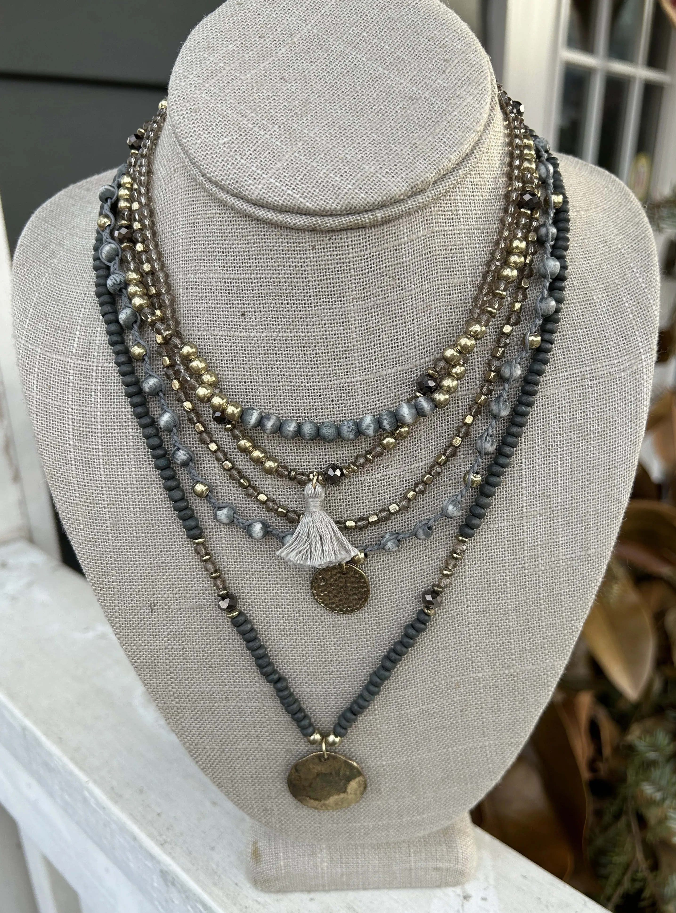 Five Strand Boho Necklace