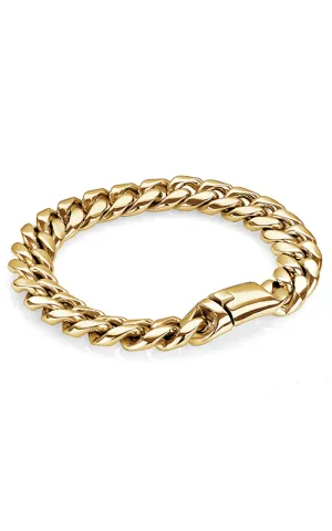 Gents Link Bracelet Gold IP | Italgem Steel