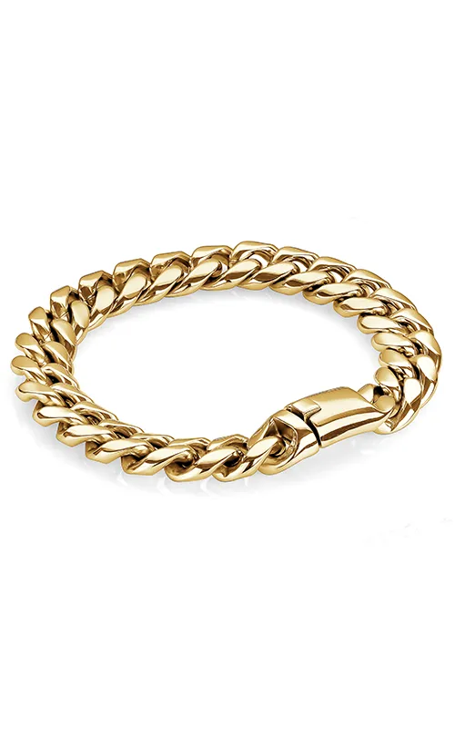 Gents Link Bracelet Gold IP | Italgem Steel