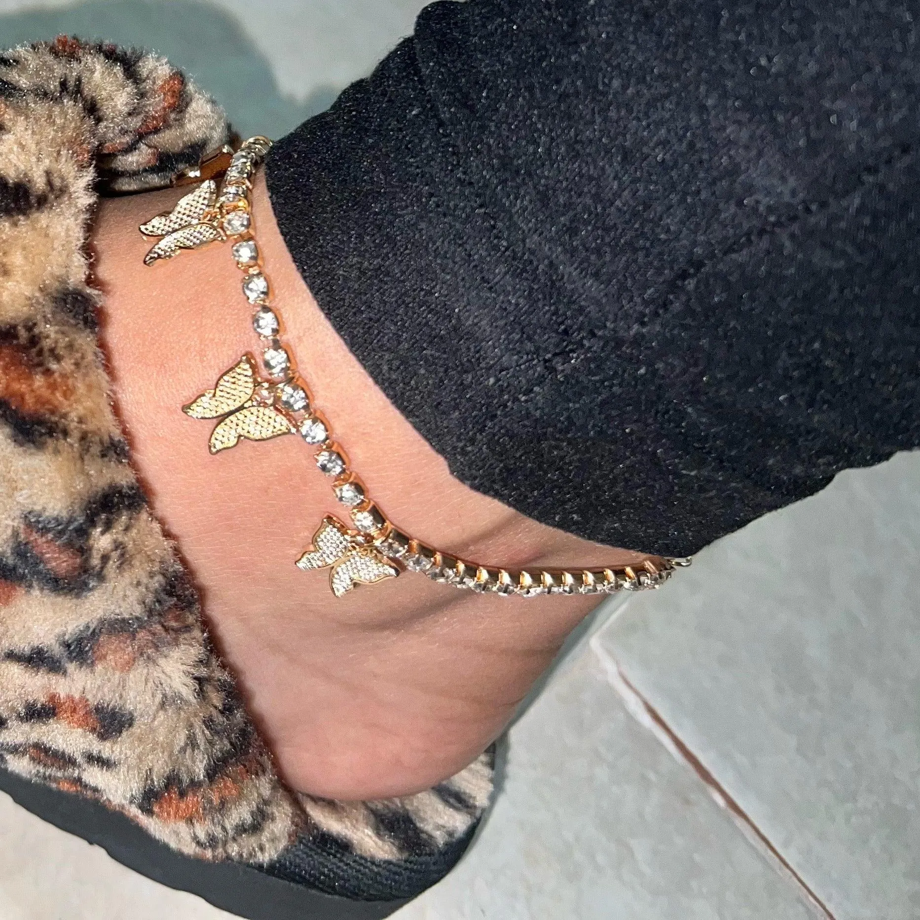 Gold Butterfly Anklet 7