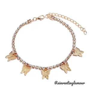 Gold Butterfly Anklet 7