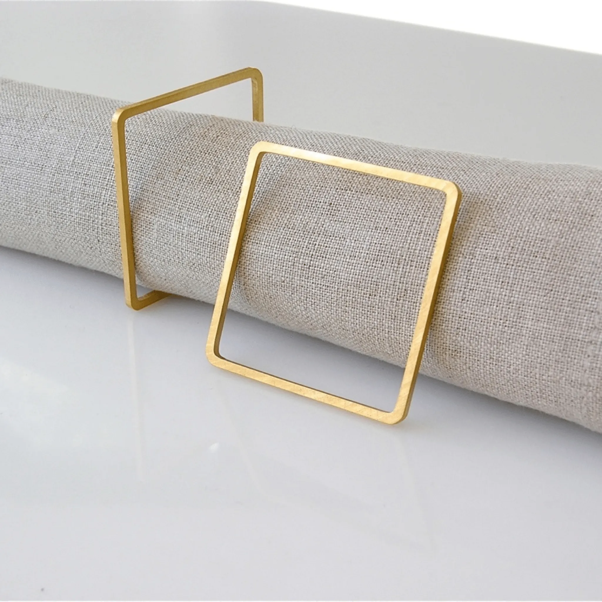 Gold-Plated Napkin Ring Set of Six