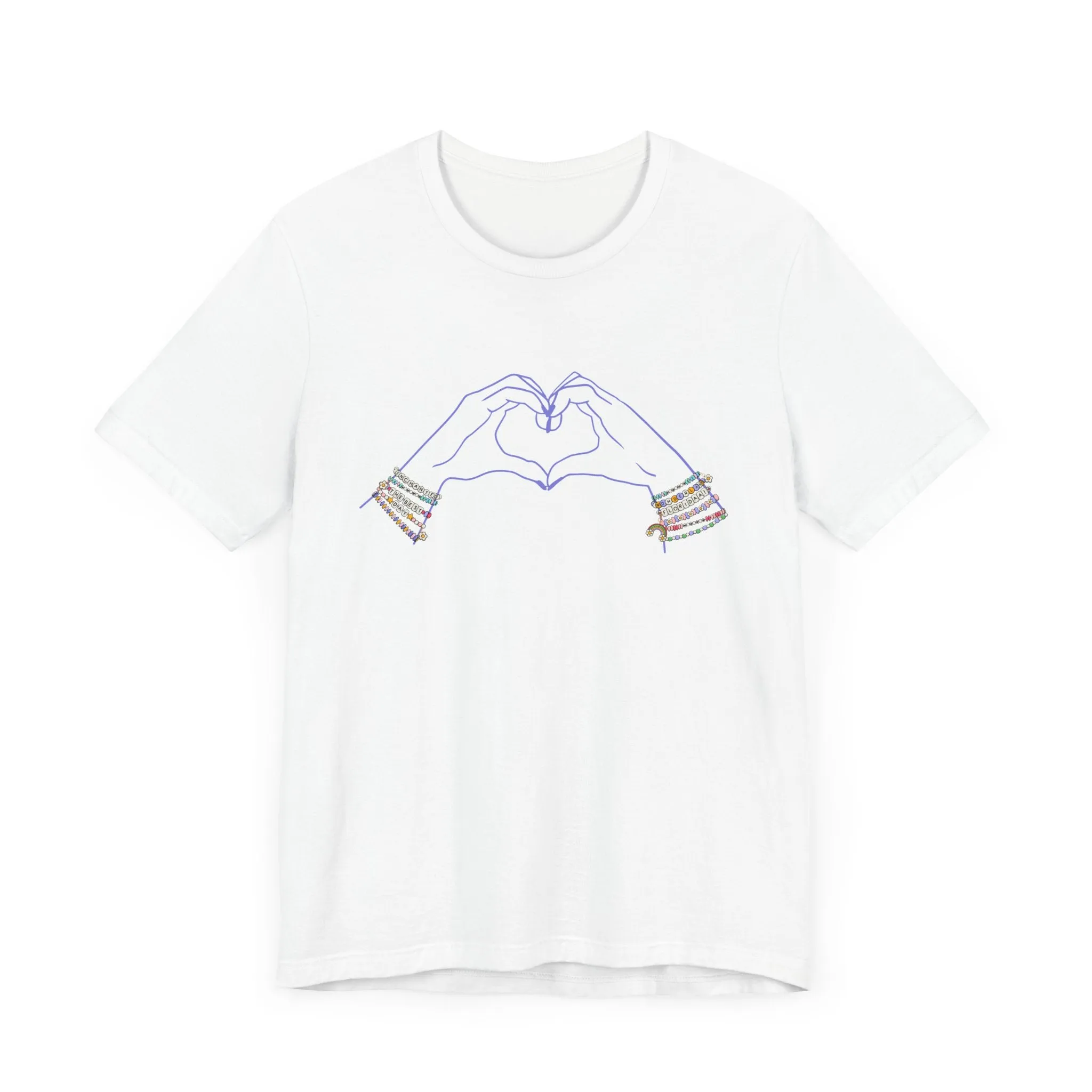 Heart Hands Friendship Bracelets - Adult Tee Shirt