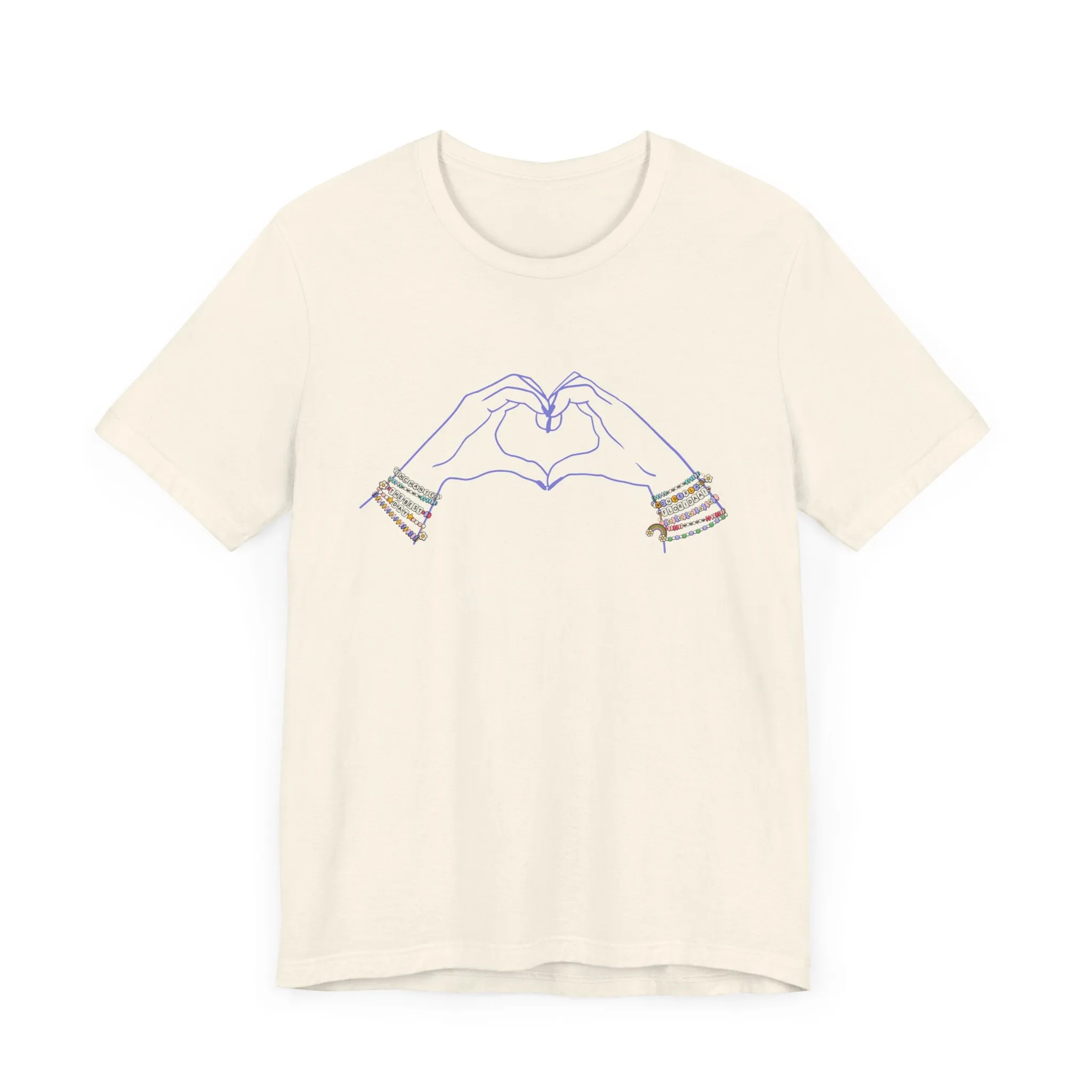 Heart Hands Friendship Bracelets - Adult Tee Shirt