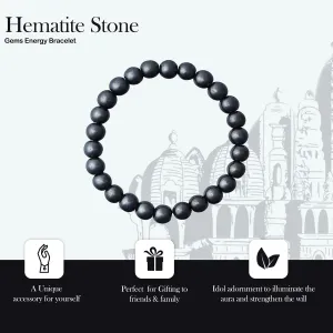 Hematite Bracelet - 2.5 Inches | Gemstone Bracelet/ Crystal Jewellery for Men & Women