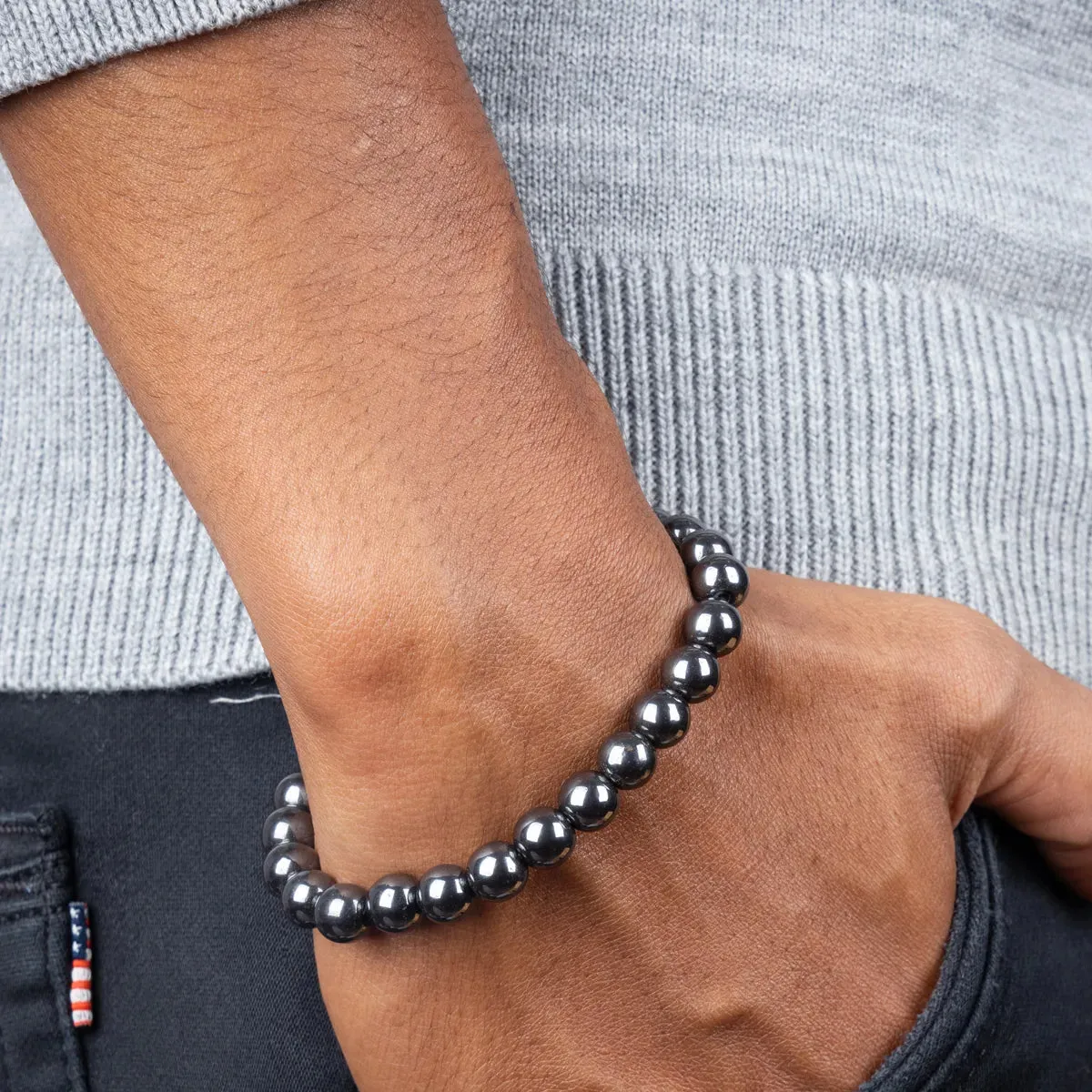 Hematite Bracelet - 2.5 Inches | Gemstone Bracelet/ Crystal Jewellery for Men & Women
