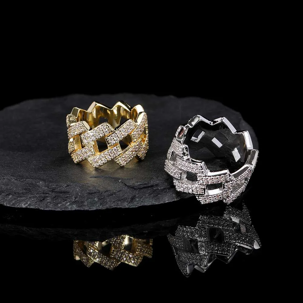 Iced Prong 14mm Cuban Ring