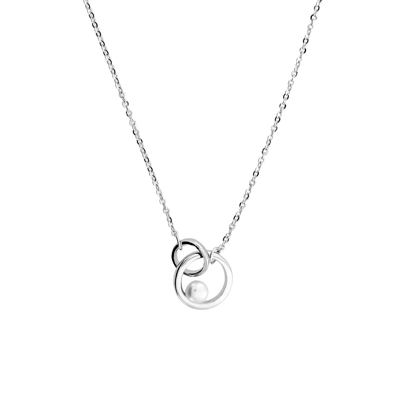 Interlocking Circles & Pearl Necklace