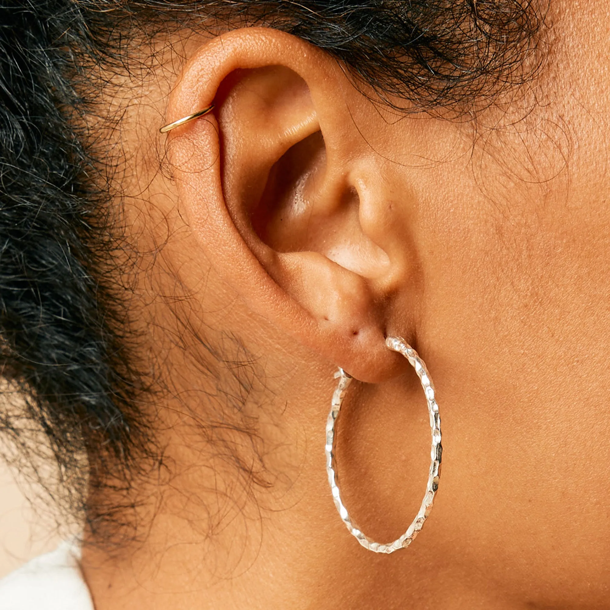 Jodhpur Hammered Hoop Earrings