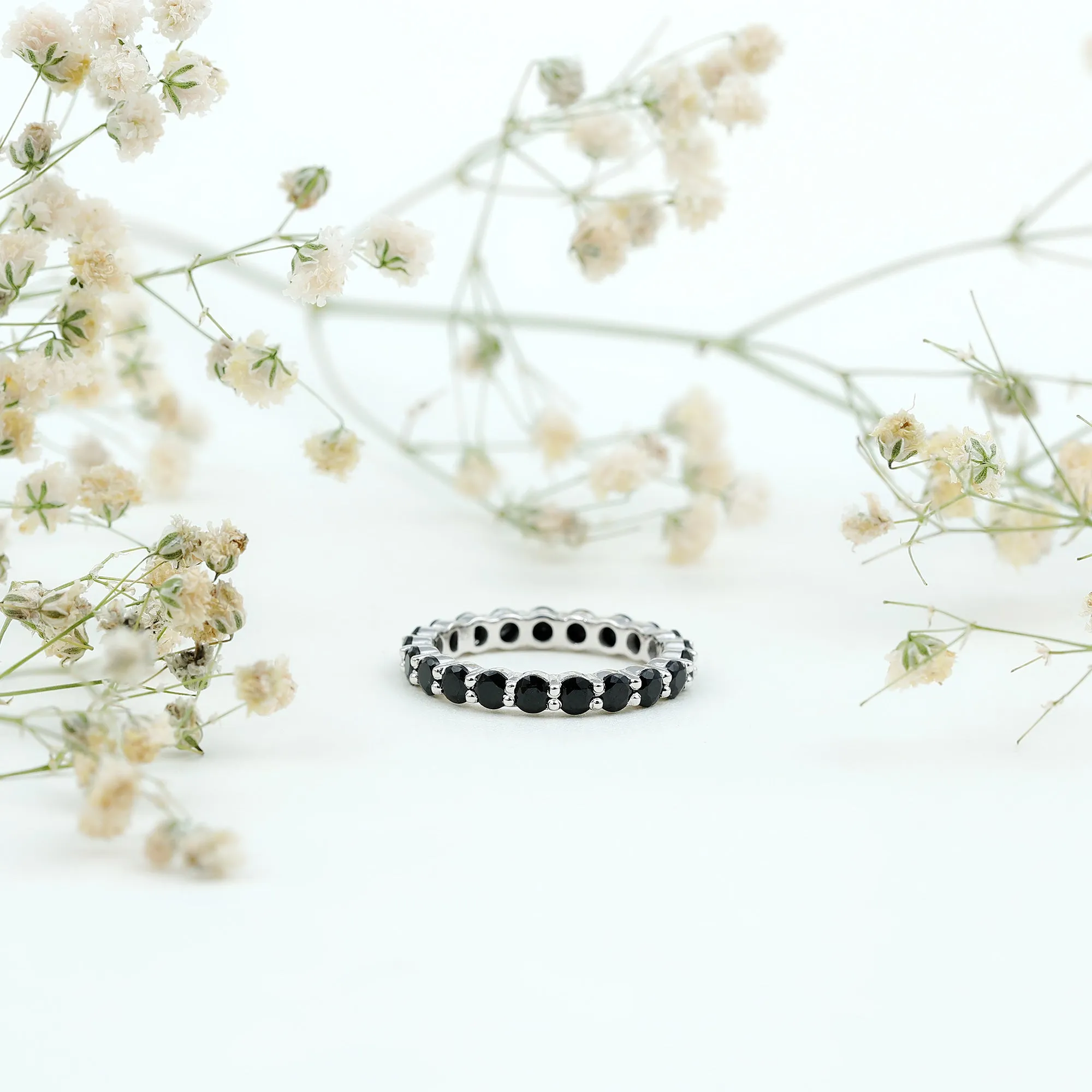 Lab Grown Black Diamond Classic Eternity Ring