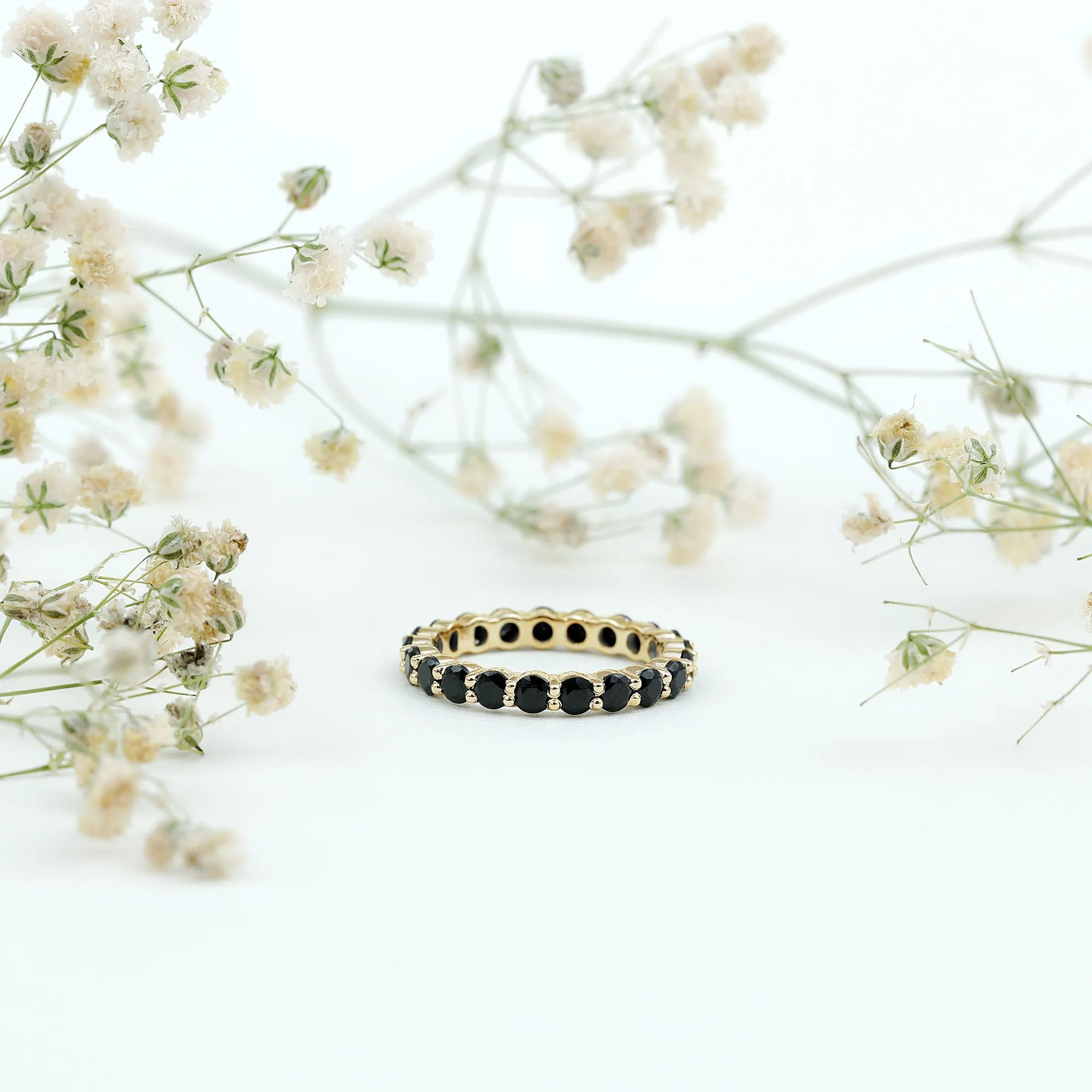 Lab Grown Black Diamond Classic Eternity Ring