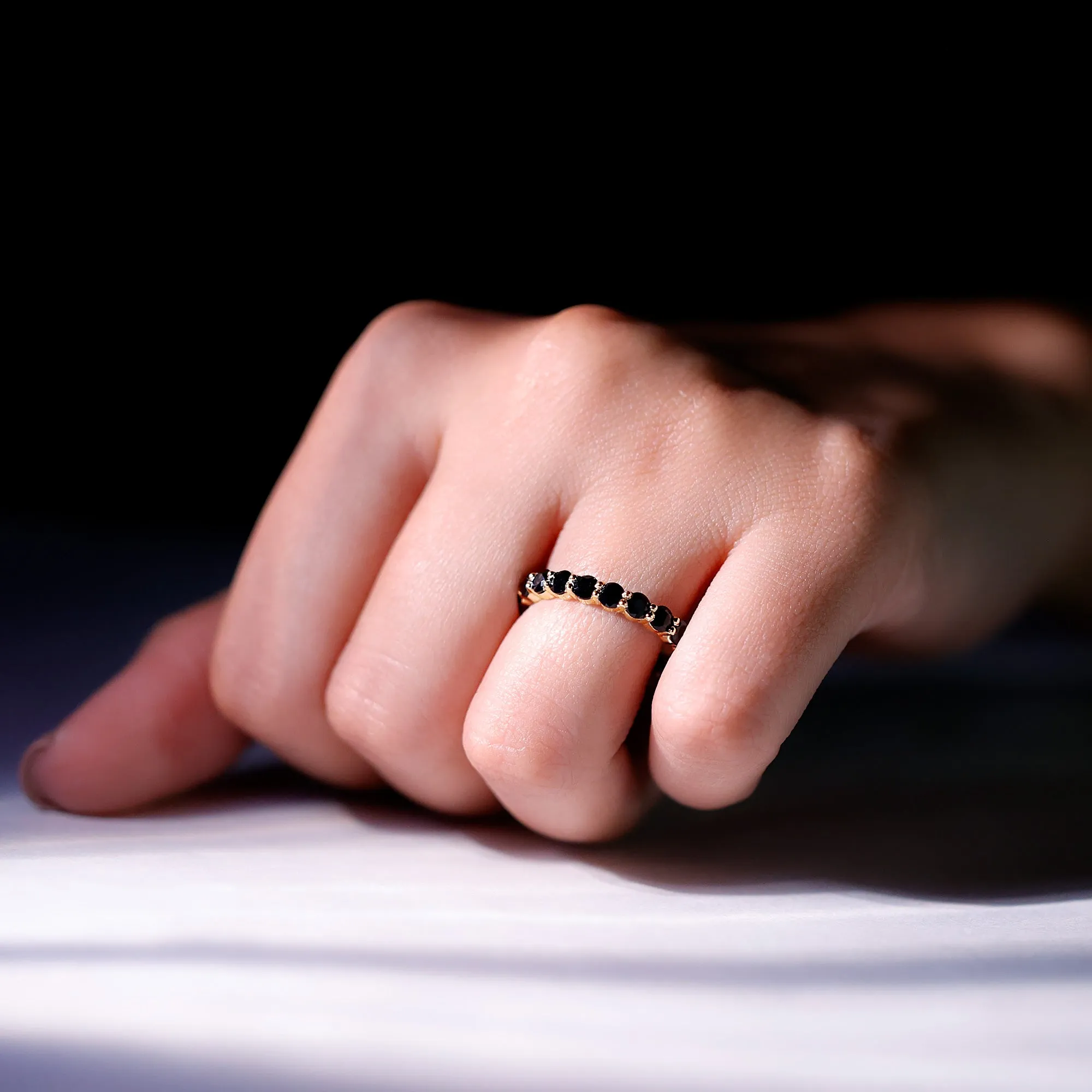 Lab Grown Black Diamond Classic Eternity Ring