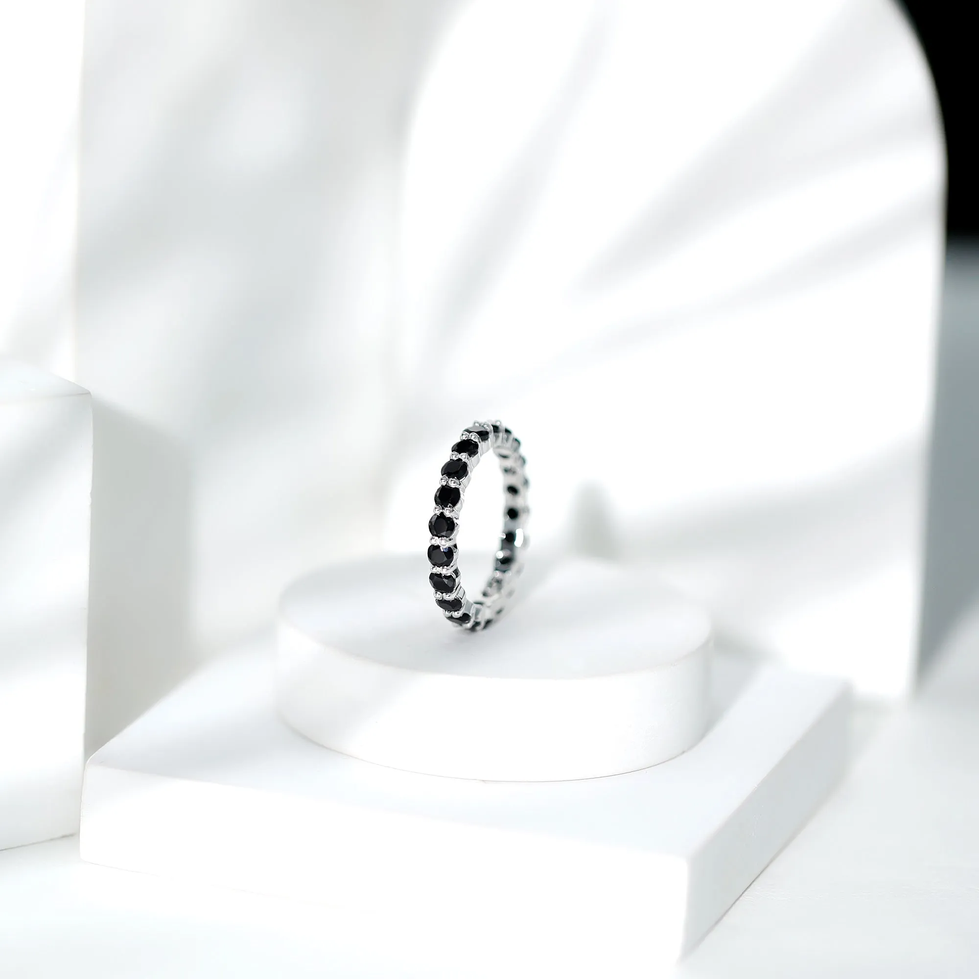 Lab Grown Black Diamond Classic Eternity Ring