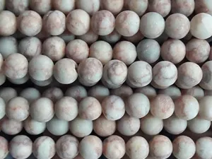 Light Peach White Semi Precious Quartz Stones