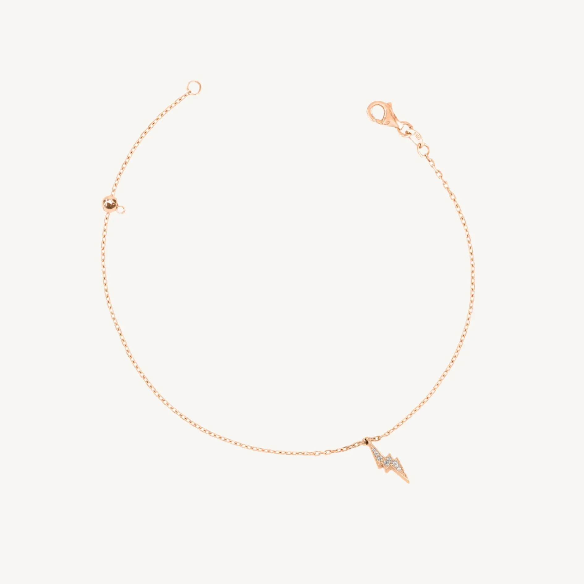 Lightning Round Diamond Anklet