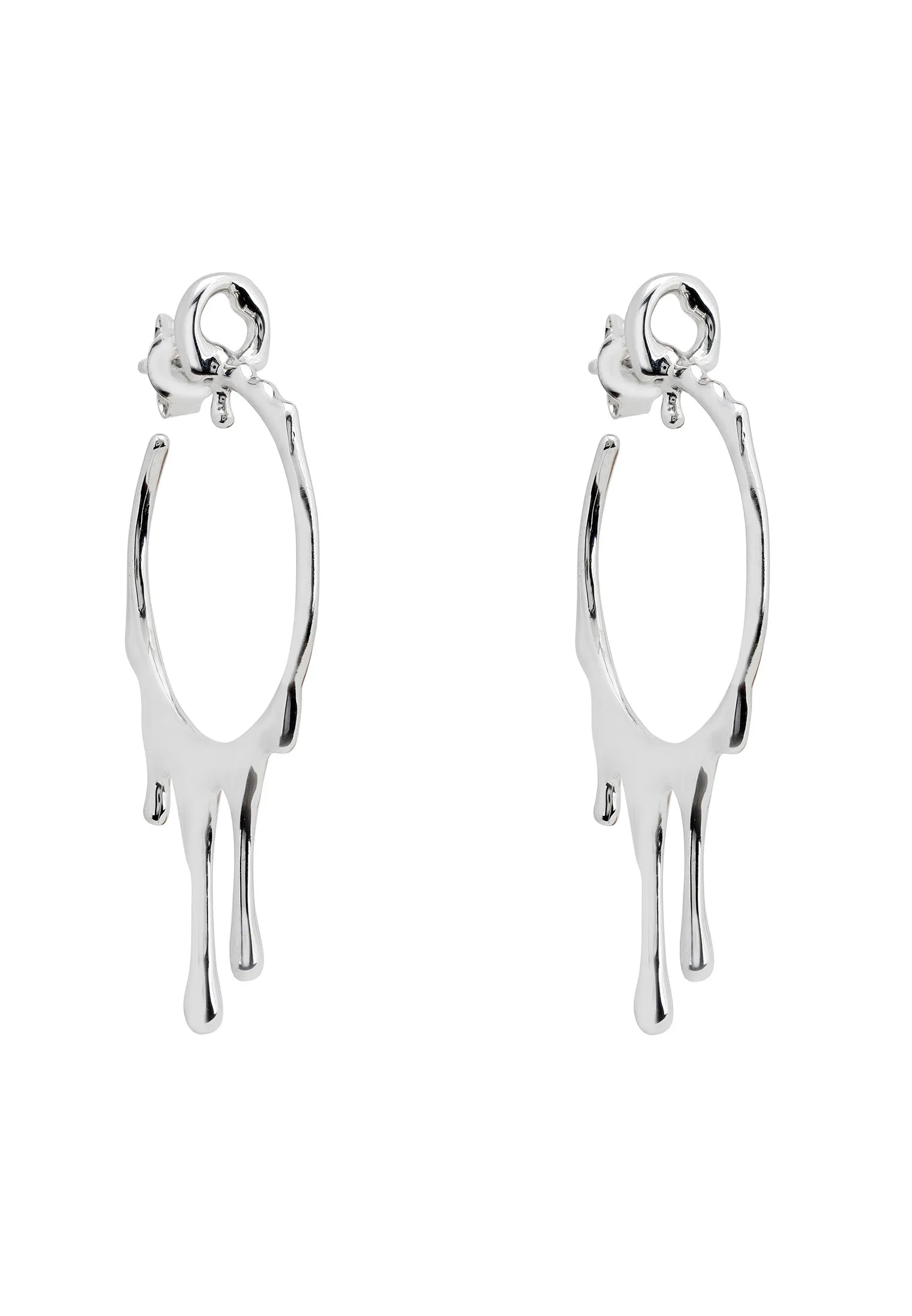 Magma Hoop Earrings Silver