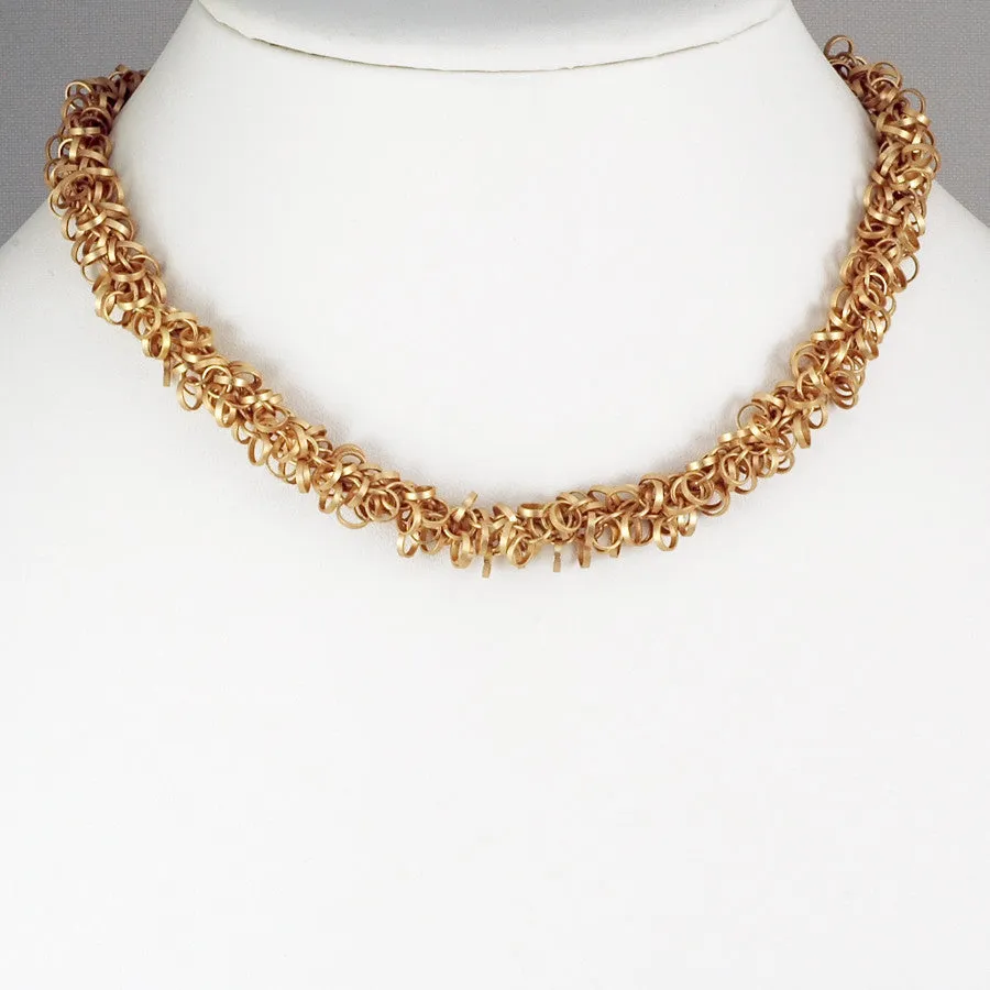 Matte Gold Textured Necklace