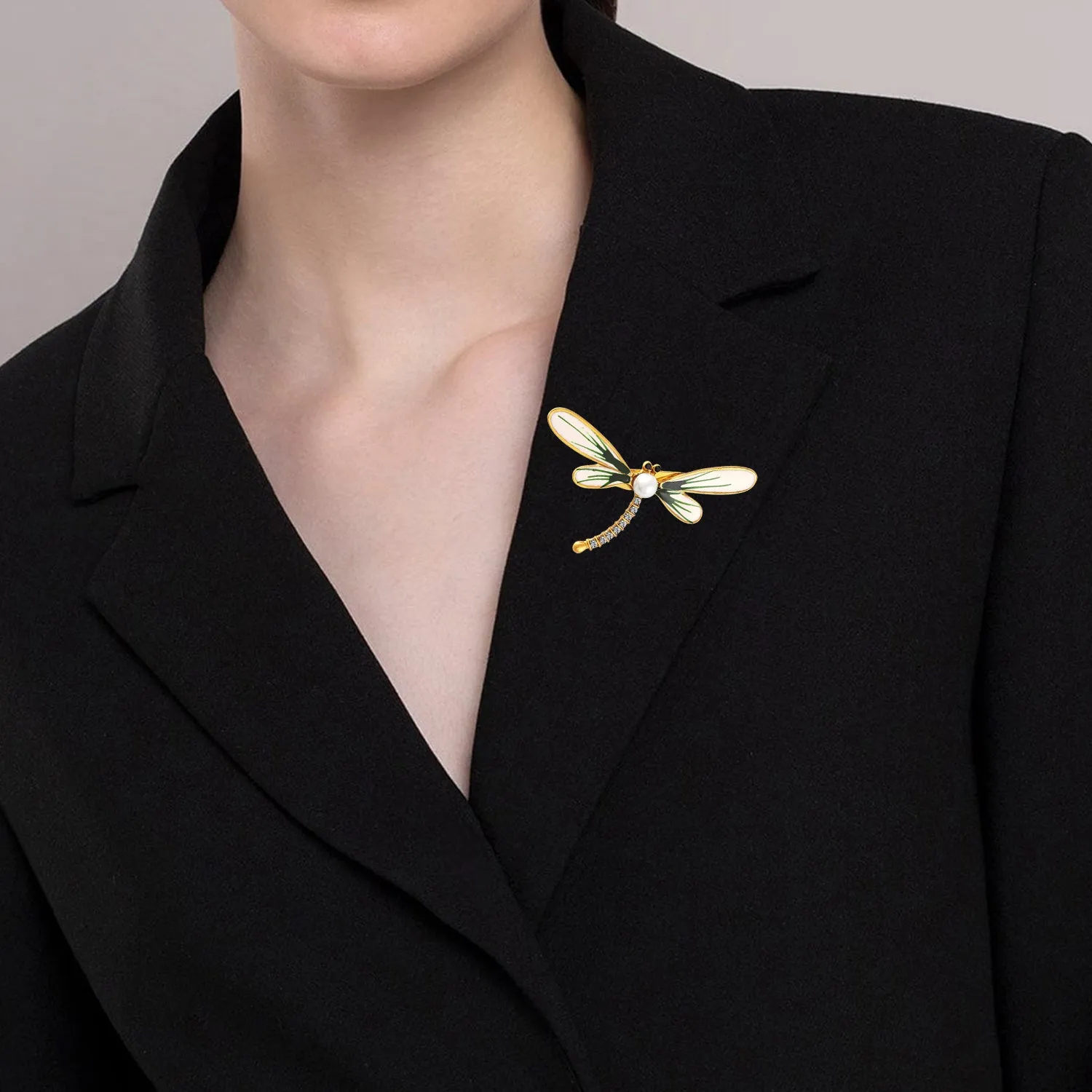 Meenakari Work Dragonfly-Shaped Ladies Brooch
