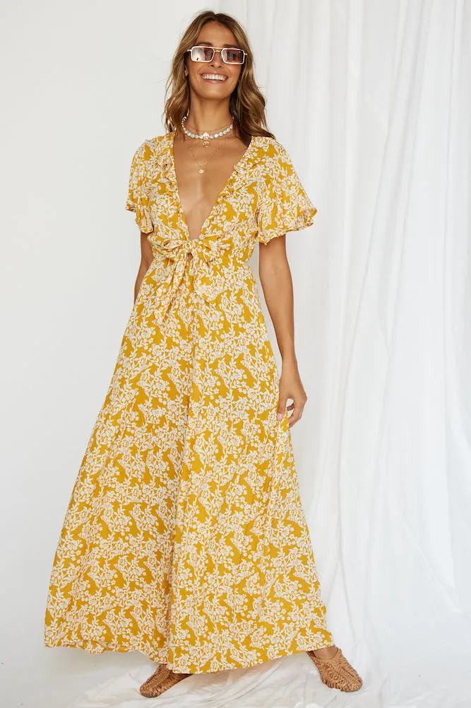 Night Blues Jumpsuit Mustard