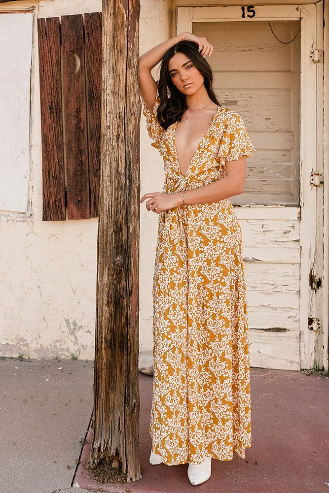 Night Blues Jumpsuit Mustard
