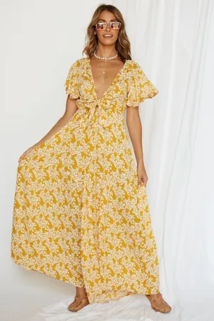 Night Blues Jumpsuit Mustard